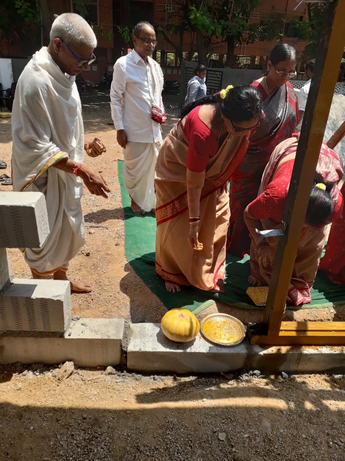  Errection of main door on 2024-04-26 at 9. 45 AM in the building of Senior Citizen Association site,HTC 